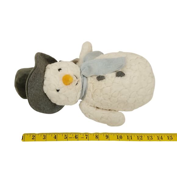 Mary Meyer Barnes & Noble Snowman Plush Grey Top Hat Blue Scarf Stuffed Toy - Picture 12 of 12